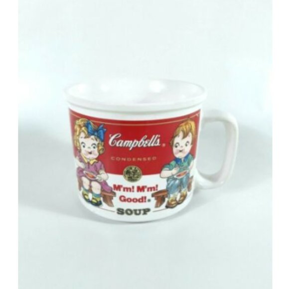 1993 Campbell's Soup Mug Boy & Girl 14 Oz Vintage - Picture 2 of 5